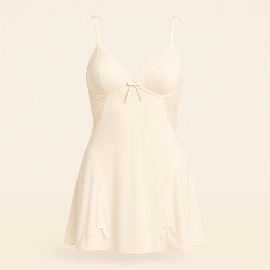 Donna Speziatta Blush Silk & Lace Chemise - Donna Speziatta