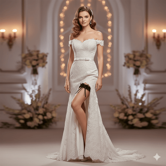 Satin & Lace Bridal Garter - Donna Speziatta