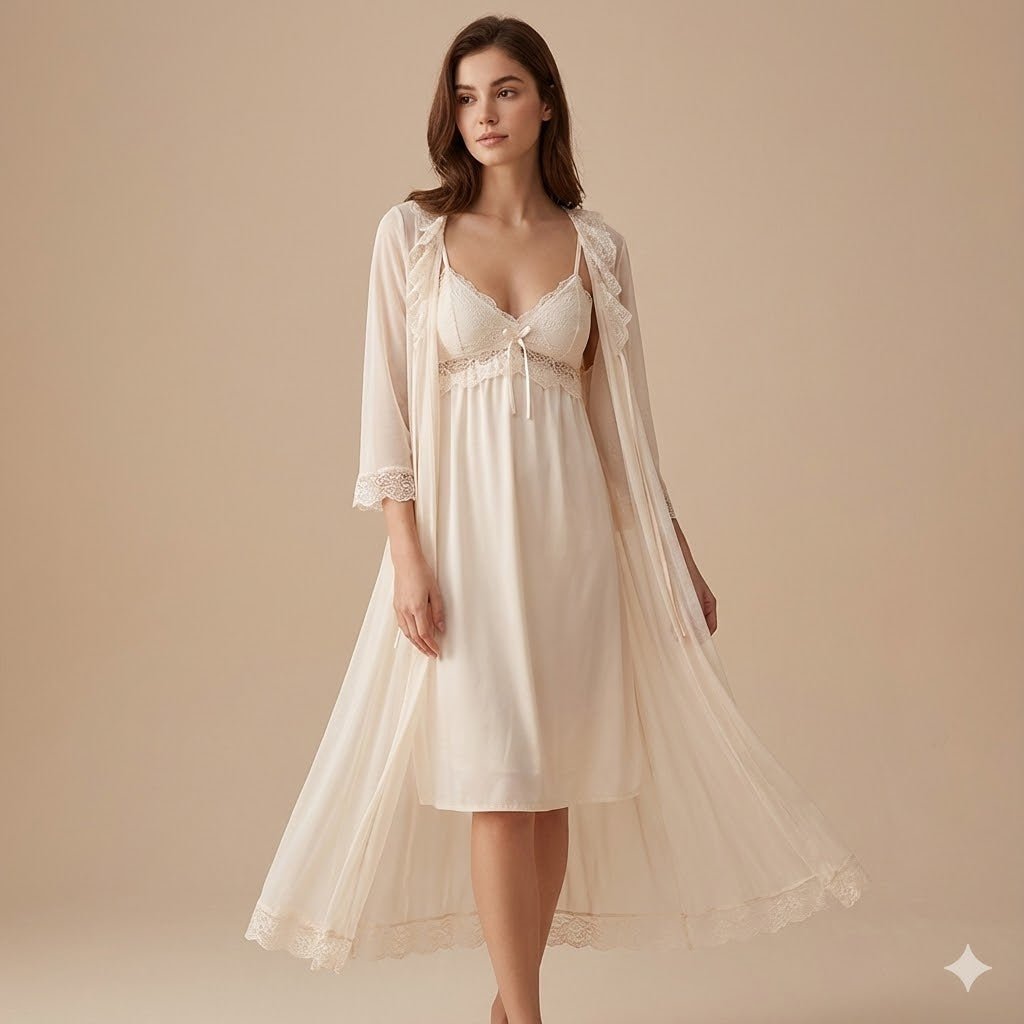 Donna Speziatta 2 - Piece Lace Nightwear Set - Donna Speziatta