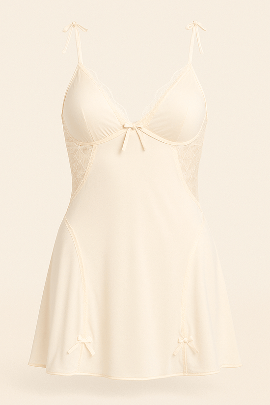 Donna Speziatta Blush Silk & Lace Chemise - Donna Speziatta