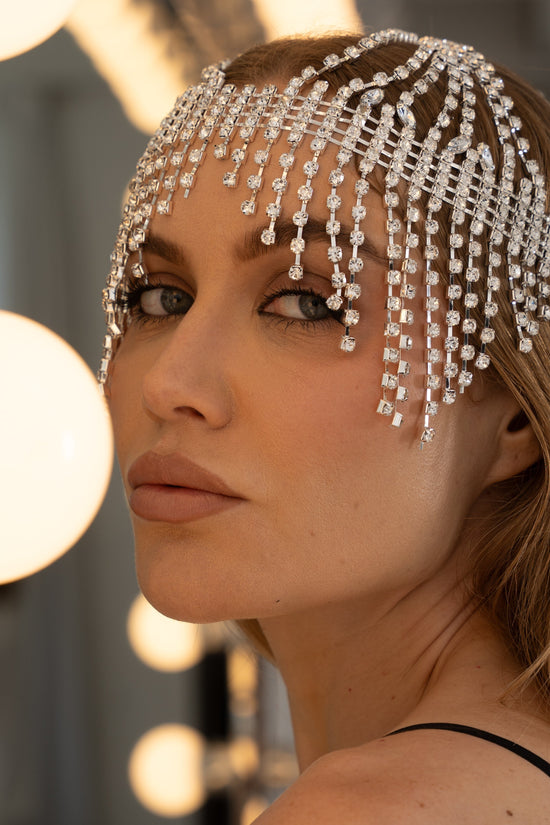 Donna Speziatta Crystal Fringe Rhinestone Headpiece - Donna Speziatta