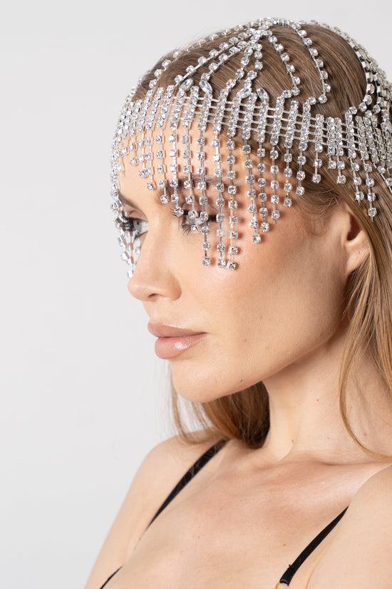 Donna Speziatta Crystal Fringe Rhinestone Headpiece - Donna Speziatta