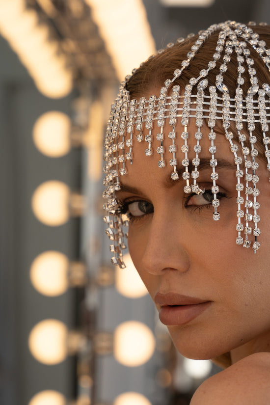 Donna Speziatta Crystal Fringe Rhinestone Headpiece - Donna Speziatta