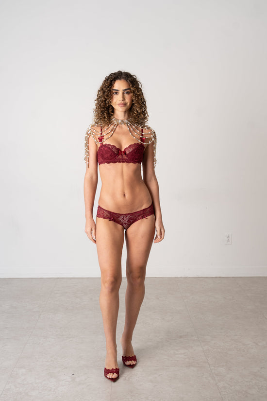 Donna Speziatta Scarlet Seduction Lace Bra & Panty Set - Donna Speziatta