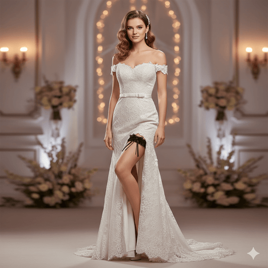 Satin & Lace Bridal Garter - Donna Speziatta